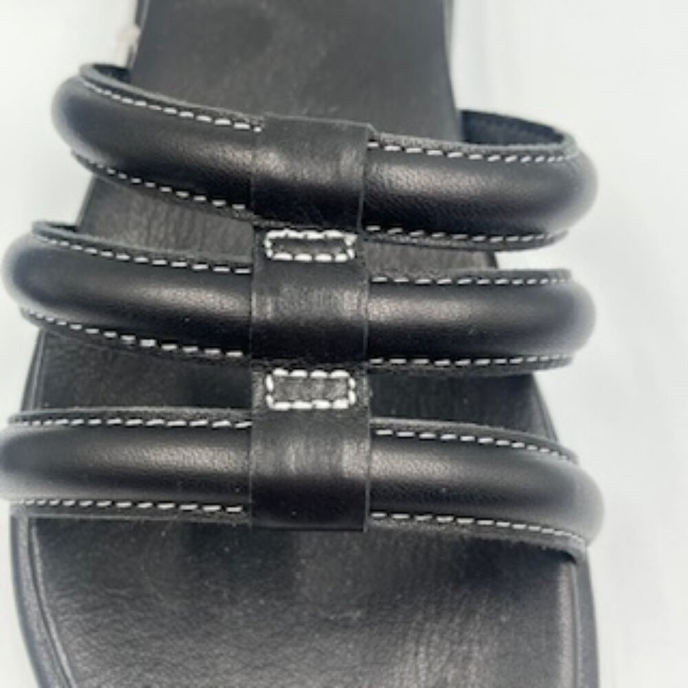 OluKai Black Triple-Strap Slide Sandals - Picture 5 of 10